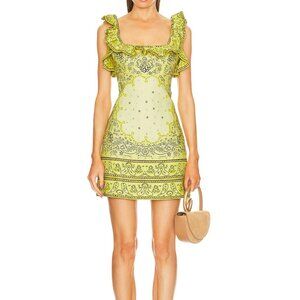 𝒁𝑰𝑴𝑴𝑬𝑹𝑴𝑨𝑵𝑵 MATCHMAKER Green suspender mini dress